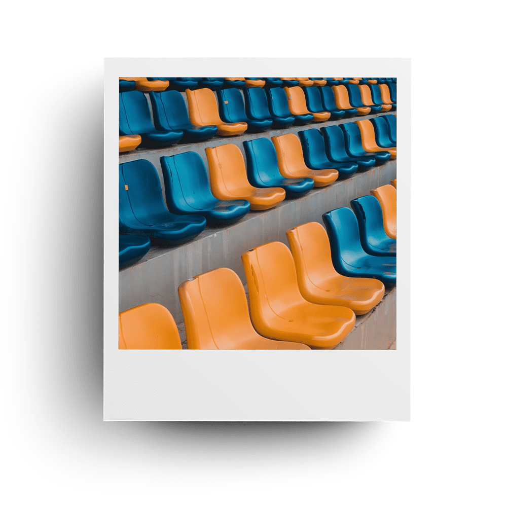 Polaroid Border_Empty Stadium Seats